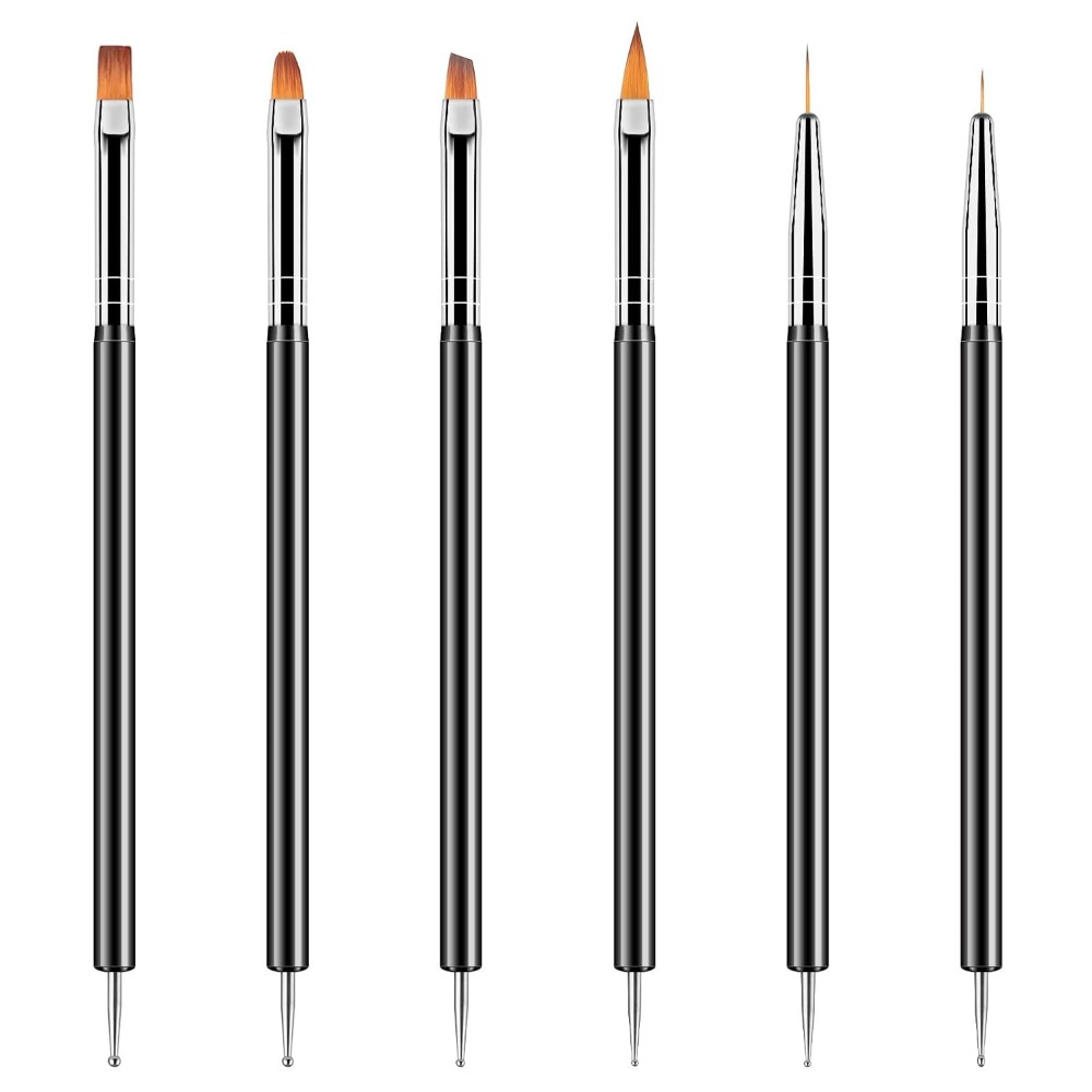 Detailing Brush Set - أدوات تزيين الأظافر مزدوجة الطرف، طقم