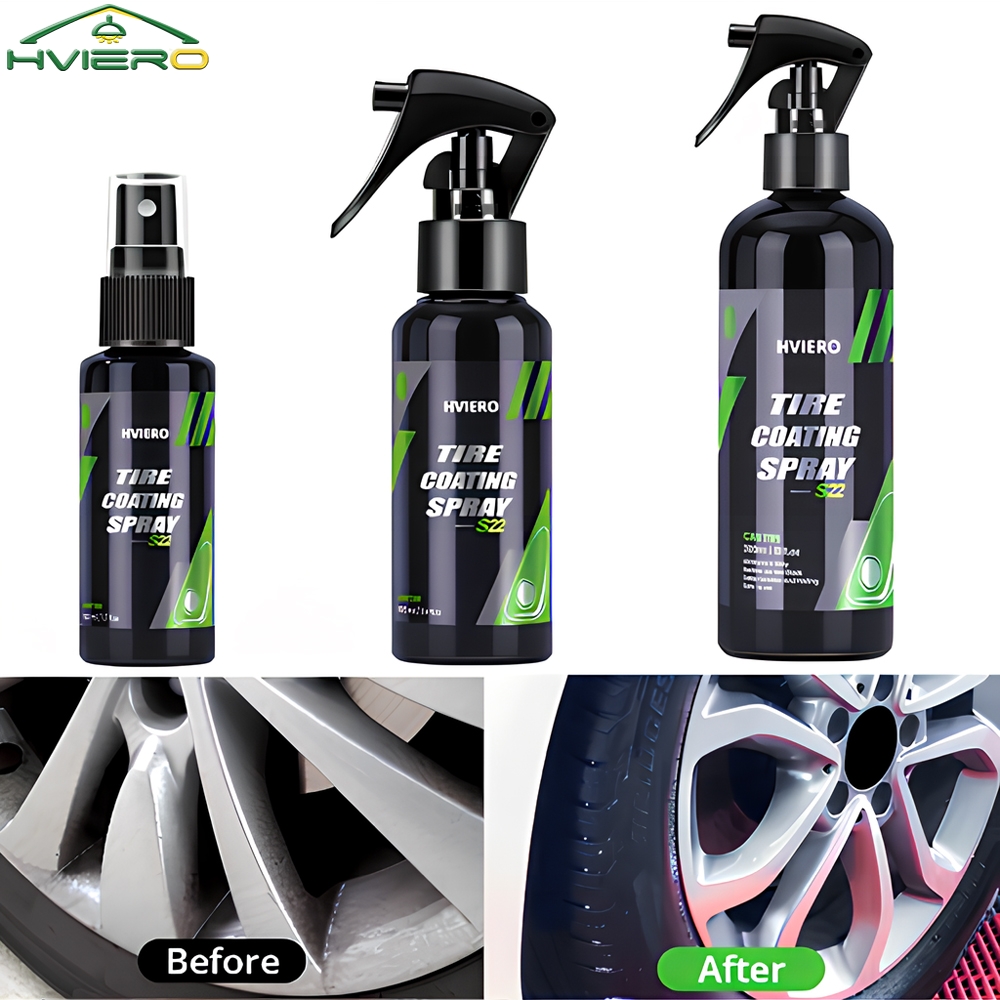 ملمع الإطارات HVIERO S22 طلاء  - مراجعة Tire Shine Spray Sealant وسعره